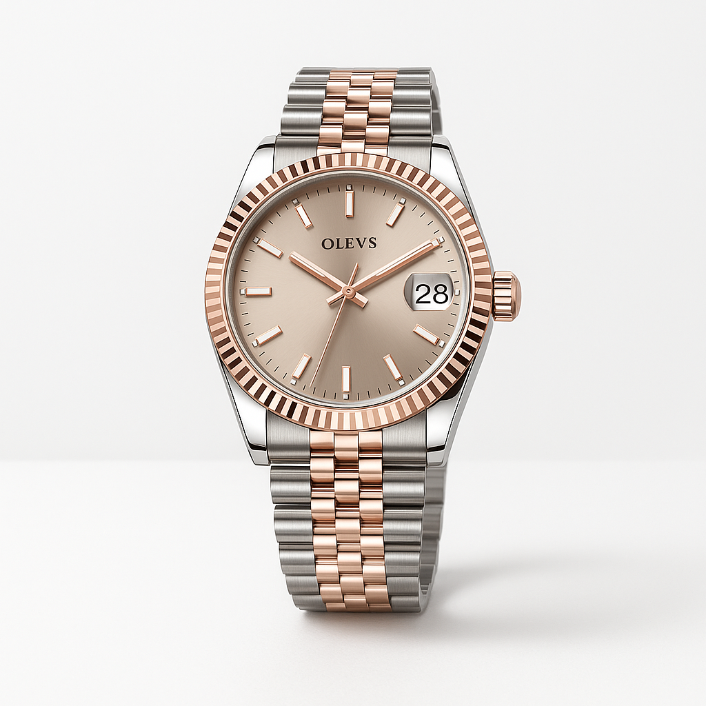 Watch Watch Champagne Steel Olevs Elite