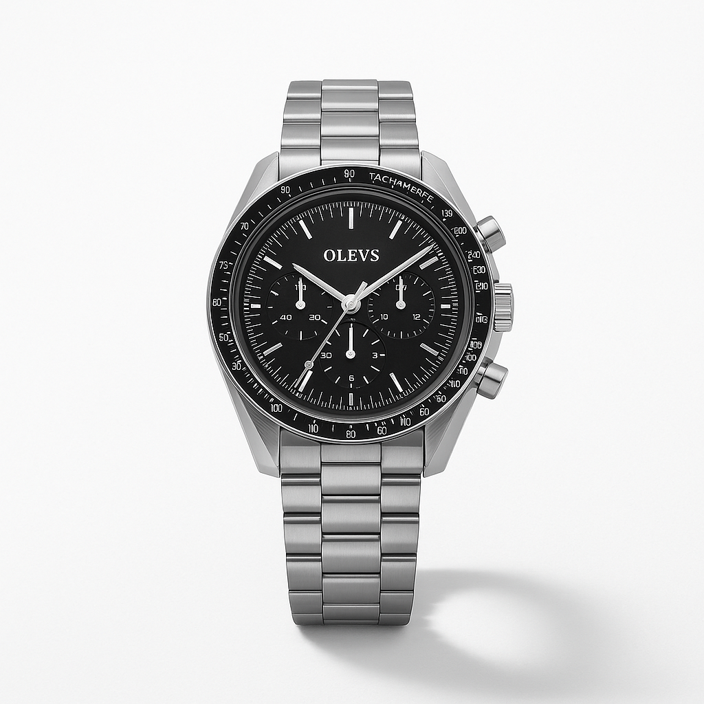Watch Watch Black Steel Olevs Line