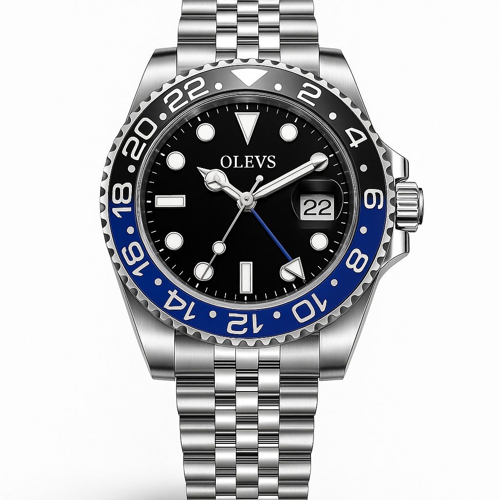 Watch Bracelet Black Steel Olevs Edition