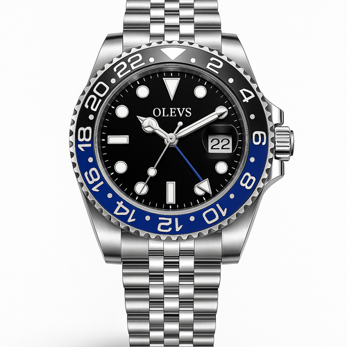 Watch Bracelet Black Steel Olevs Edition