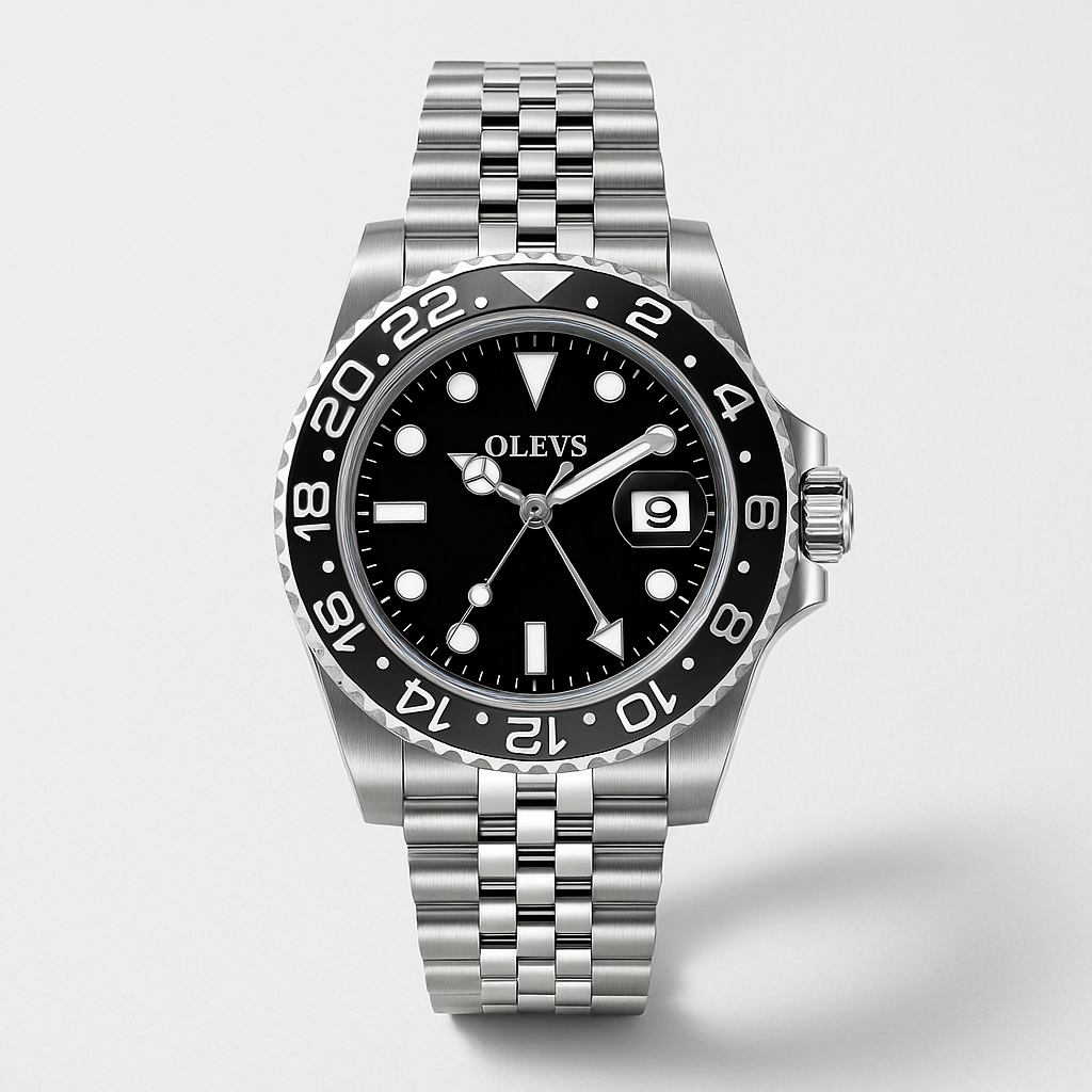 Watch Watch Black Steel Olevs Studio