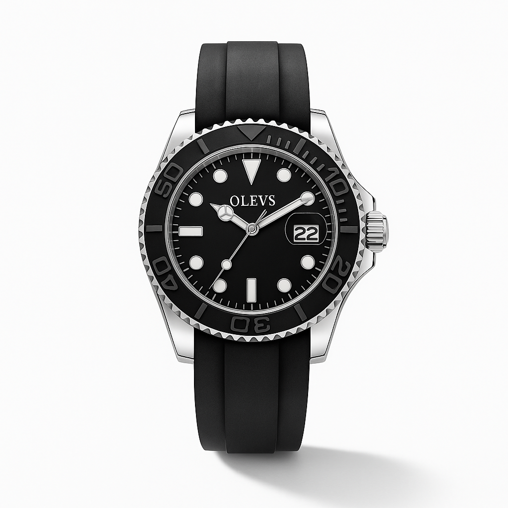 Watch Watch Black Rubber Olevs Prime