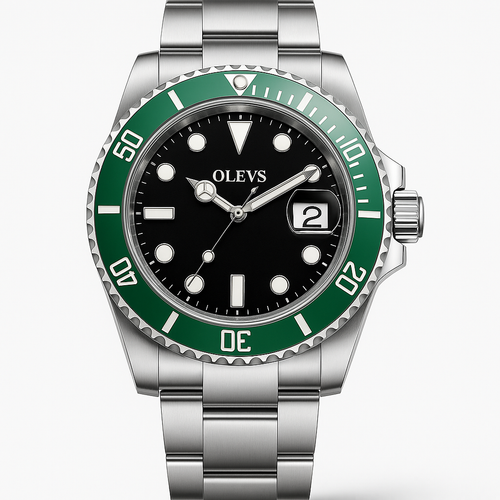 Watch Bracelet Black Steel Olevs Studio