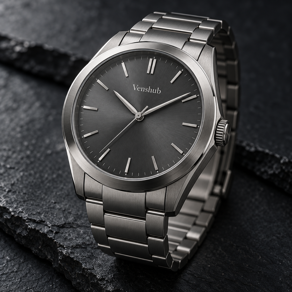 Graphite Steel Bracelet Watch