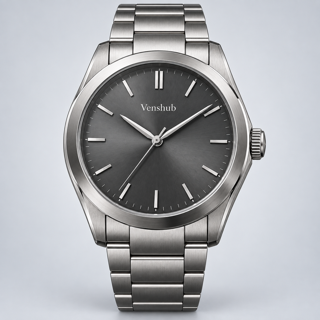 Graphite Steel Bracelet Watch