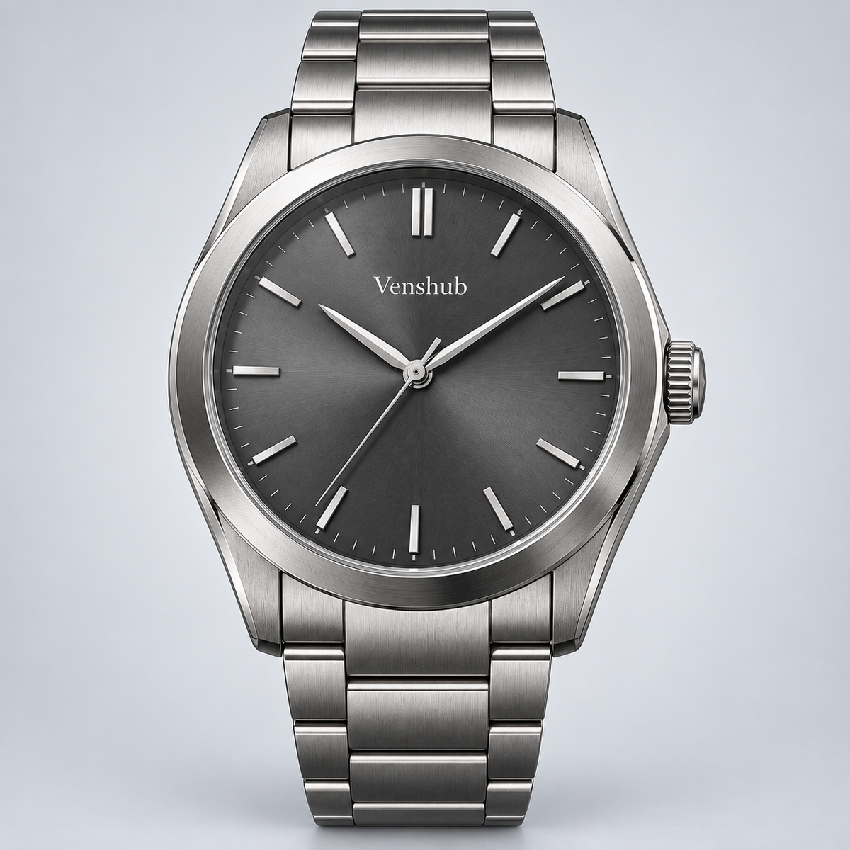 Graphite Steel Bracelet Watch