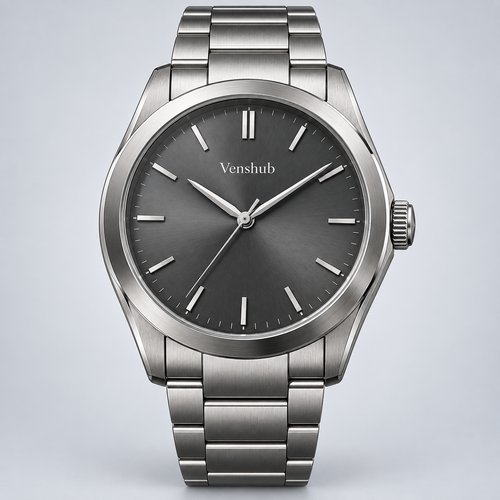 Graphite Steel Bracelet Watch