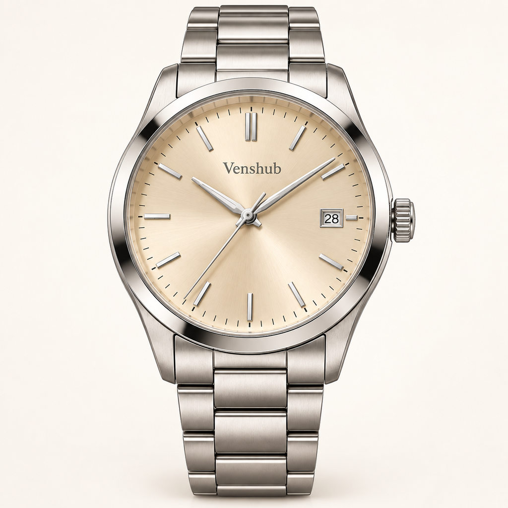 Champagne Steel Bracelet Watch