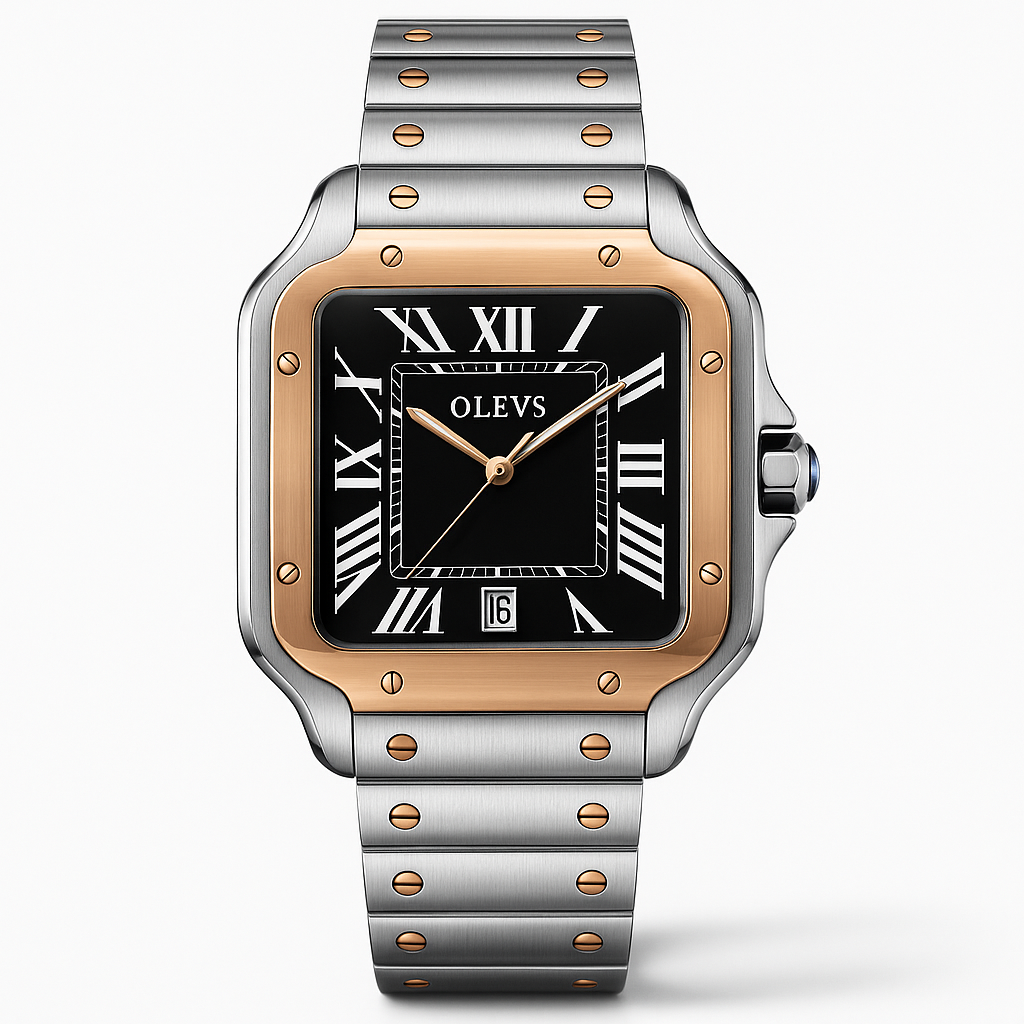 Watch Watch Gold Steel Olevs Elite