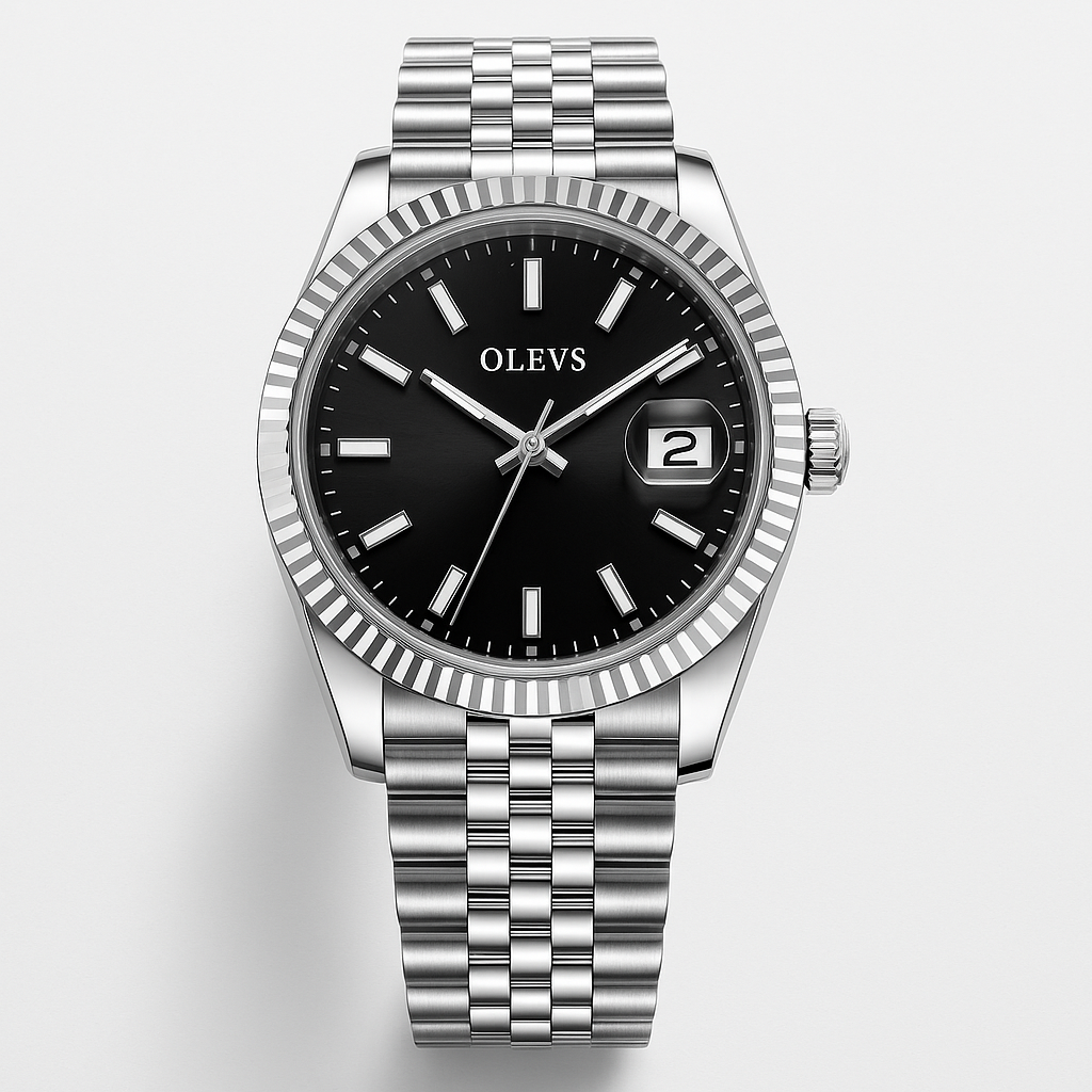Watch Bracelet Black Steel Olevs Select