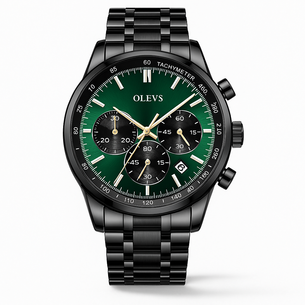 Watch Watch Green Steel Olevs Pro