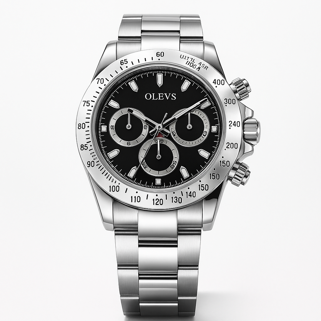 Watch Bracelet Black Olevs Elite