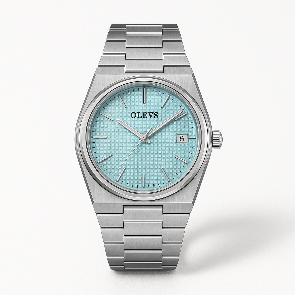 Watch Bracelet Blue Steel Olevs Elite