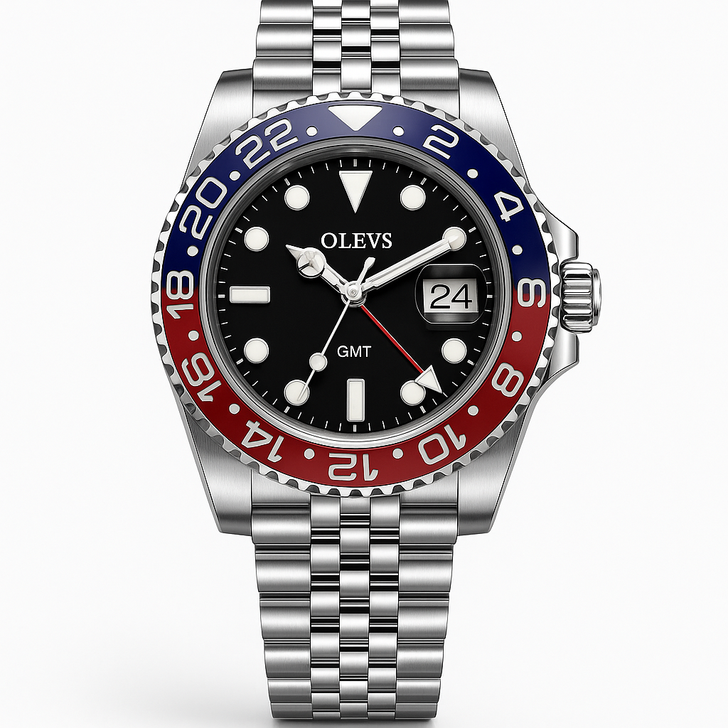 Watch Bracelet Black Steel Olevs Select
